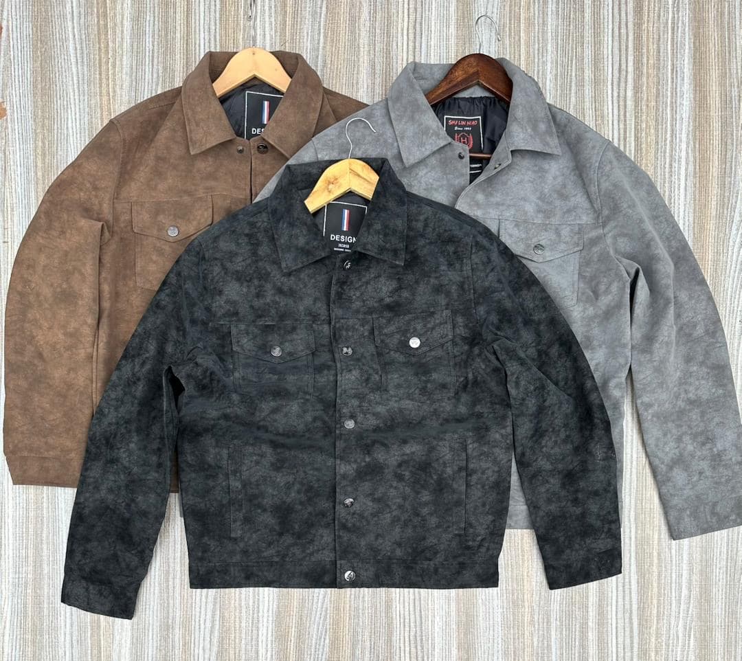 faux suede trucker jackets