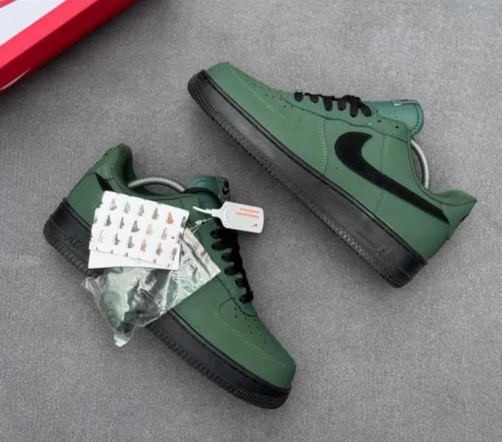 olive Nike Air Force 1 sneakers