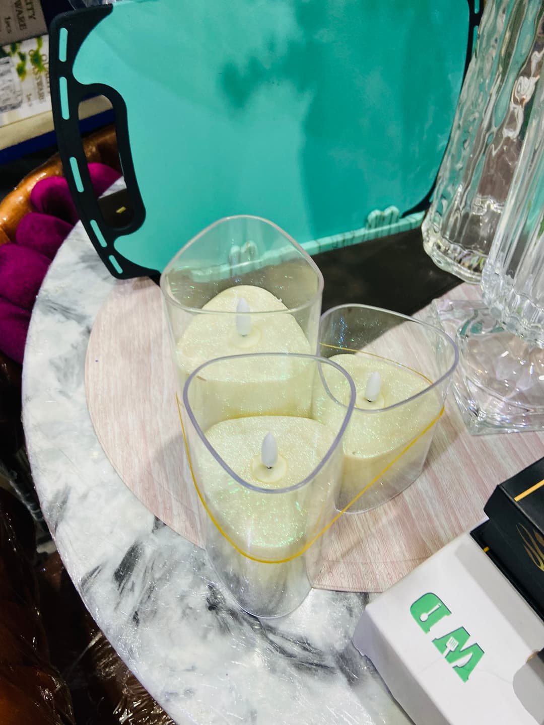 Chronos acrylic glass LED flameless candles
