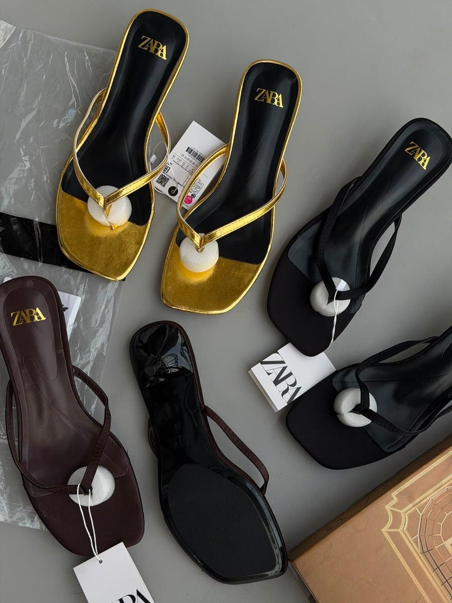 Zara Strappy Toe Low Mules image 1