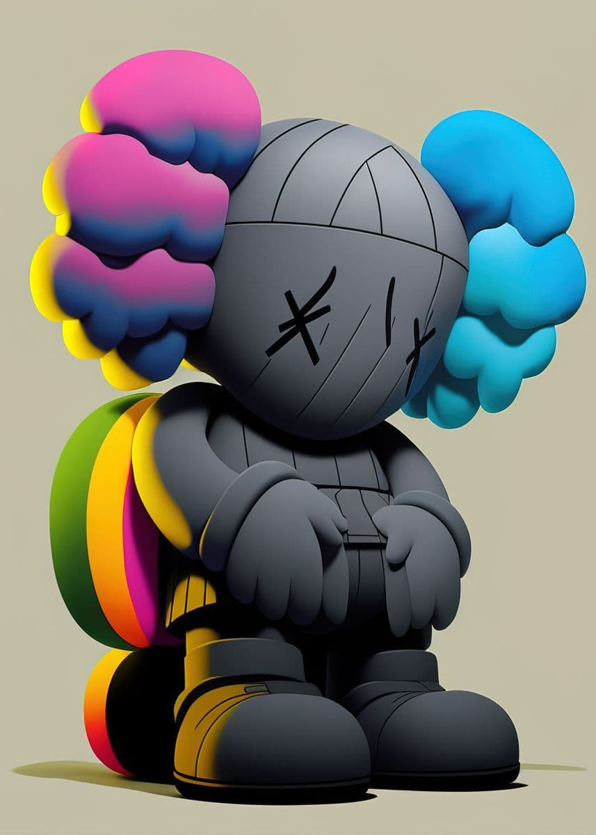 Kaws-inspired glass image 1