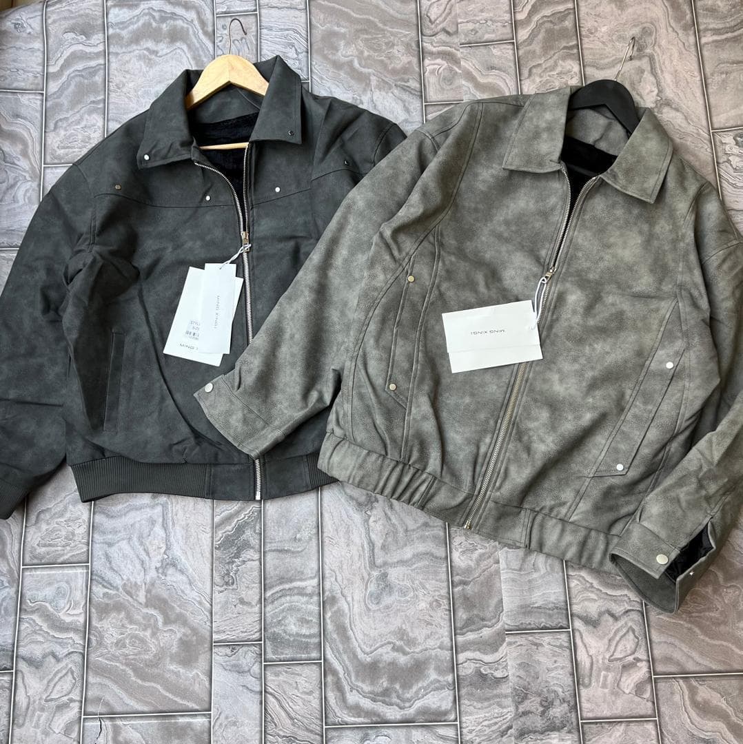 Faux-suede bomber jackets image 1